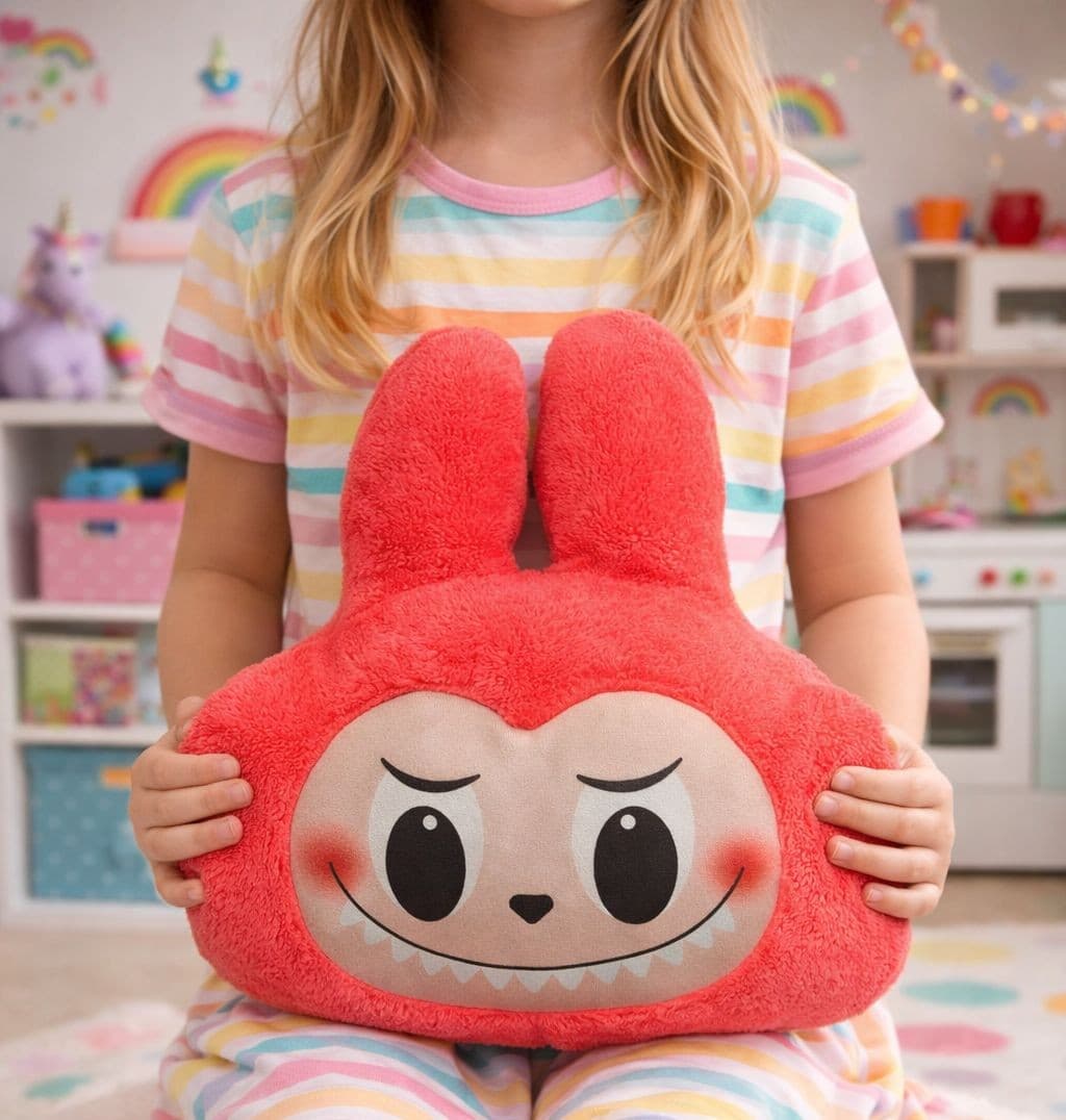Monster Canavar Yastık Pembe 30 cm